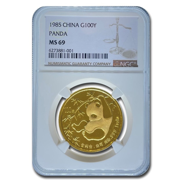 パンダ金貨 1オンス 100元 1985年製 中国人民銀行発行 MS-69 NGCの販売