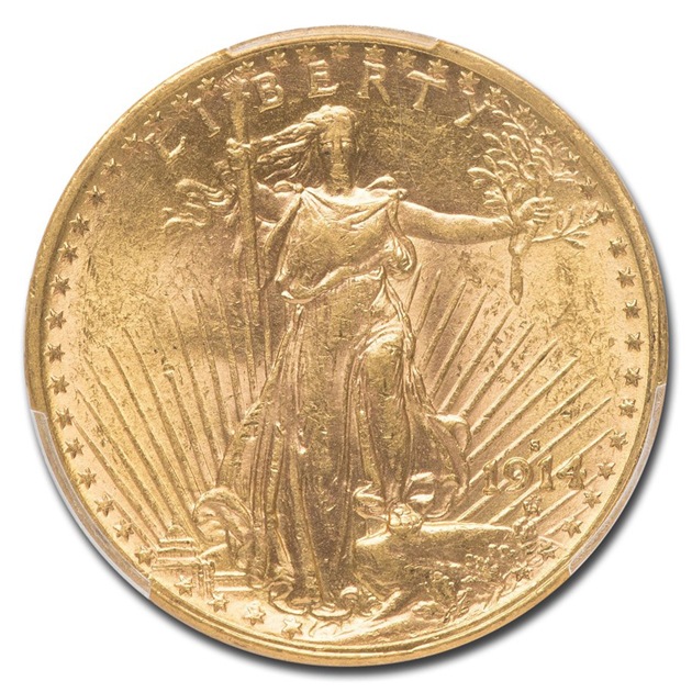 ꥫ ֥  20ɥ ȥǥ 1914ǯ ꥫ¤ʾȯ (ե󥷥¤ʾ) MS-62 PCGS ƥ