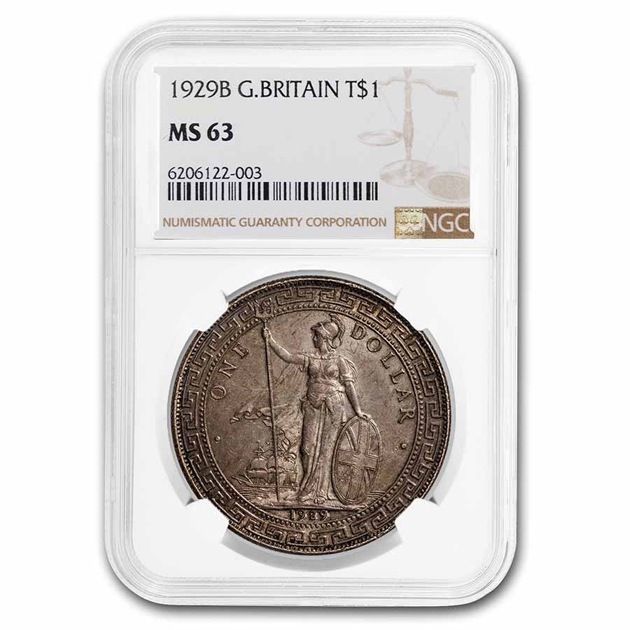 1929ǯ �����ꥹ �ǰ׶� 1�ɥ� �ȥ졼�ɥ��顼 MS-63 NGC ����ƥ�����������