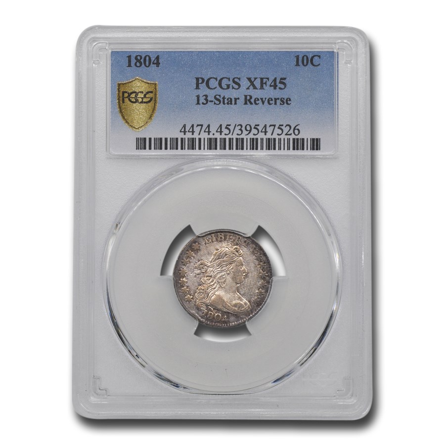 1804ǯ �ɥ쥤�ץ� �Х��� ������ ��� 10����� ����С� ������ �������� �ɥ졼�� �ɥ쥤�ץ� ����ꥫ�罰��¤ʾ�� �ե���ǥ�ե��� XF-45 PCGS (13 Stars Reverse) ����ƥ�����������