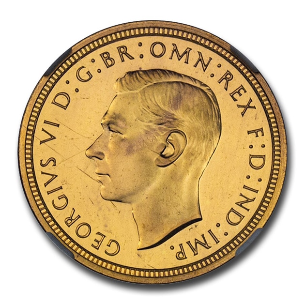 1913年 イギリス ジョージ5世 1/2ソブリン金貨 NGC MS63takaコイン