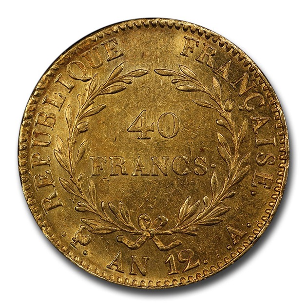 �ʥݥ쥪��1�� 40�ե���� �ե�� �ѥ� 1804ǯ�� MS-61 PCGS ����ƥ�����������