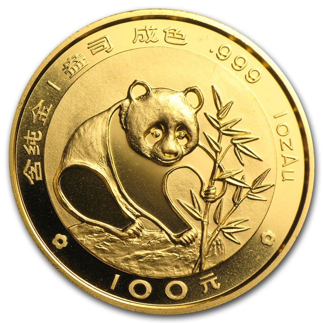 パンダ金貨 1オンス 100元 1988年製 中国人民銀行発行 BUの販売