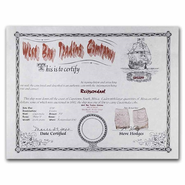 1739ǯ �ե����5�� ���ڥ���� 8�쥢�� ��� �ԥ顼�ɥ� �ᥭ���� �ᥭ�������ƥ�¤ʾ�� ������ �쥤��ɲ�� �ǰ��� �饤������������� ������ ȯ�������� (w/COA) ����ƥ�����������