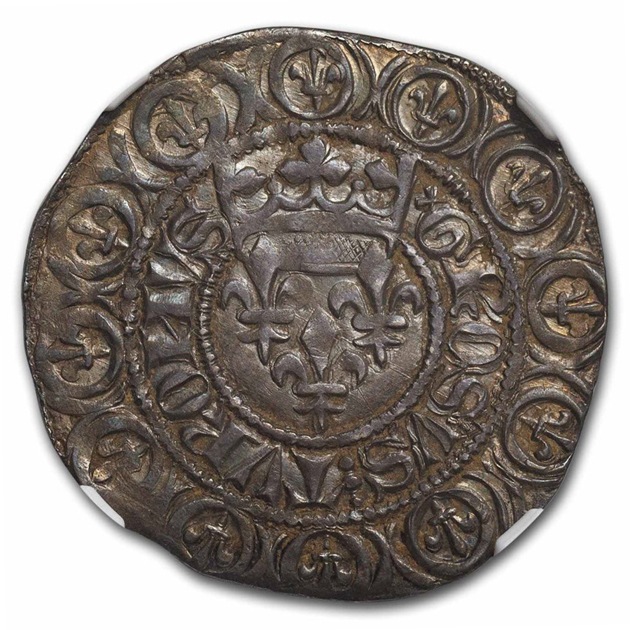 1380-1422ǯ ������6�� �ե�󥹹� ���� ��� �ե�� AU-58 NGC ����ƥ�����������