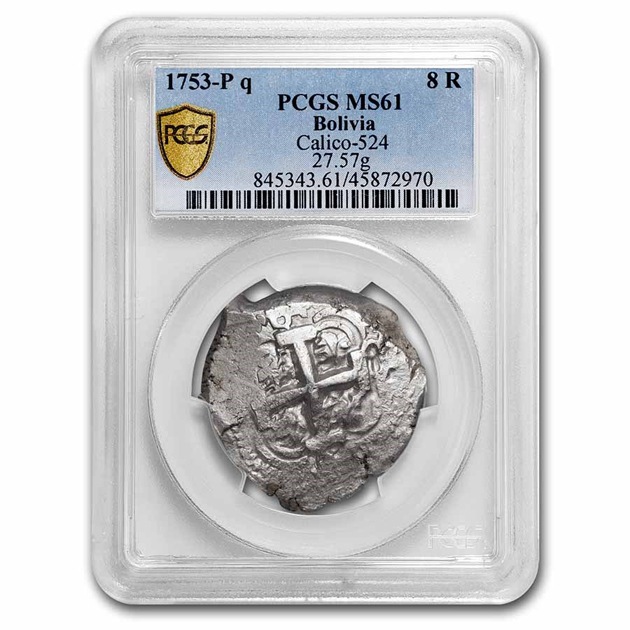1753ǯ �ܥ�ӥ� 8�쥢�� ��� ���� �ݥȥ�¤ʾ�� MS-61 PCGS ����ƥ�����������