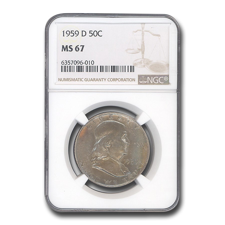 1959ǯ �ե�󥯥�� �ϡ��ե��顼 ��� 50����� ����С� ������ �٥󥸥�ߥ󡦥ե�󥯥�� ��ͳ�ξ� �������� ����ꥫ�罰��¤ʾ�� �ǥ�С� MS-67 NGC ������ơ���������