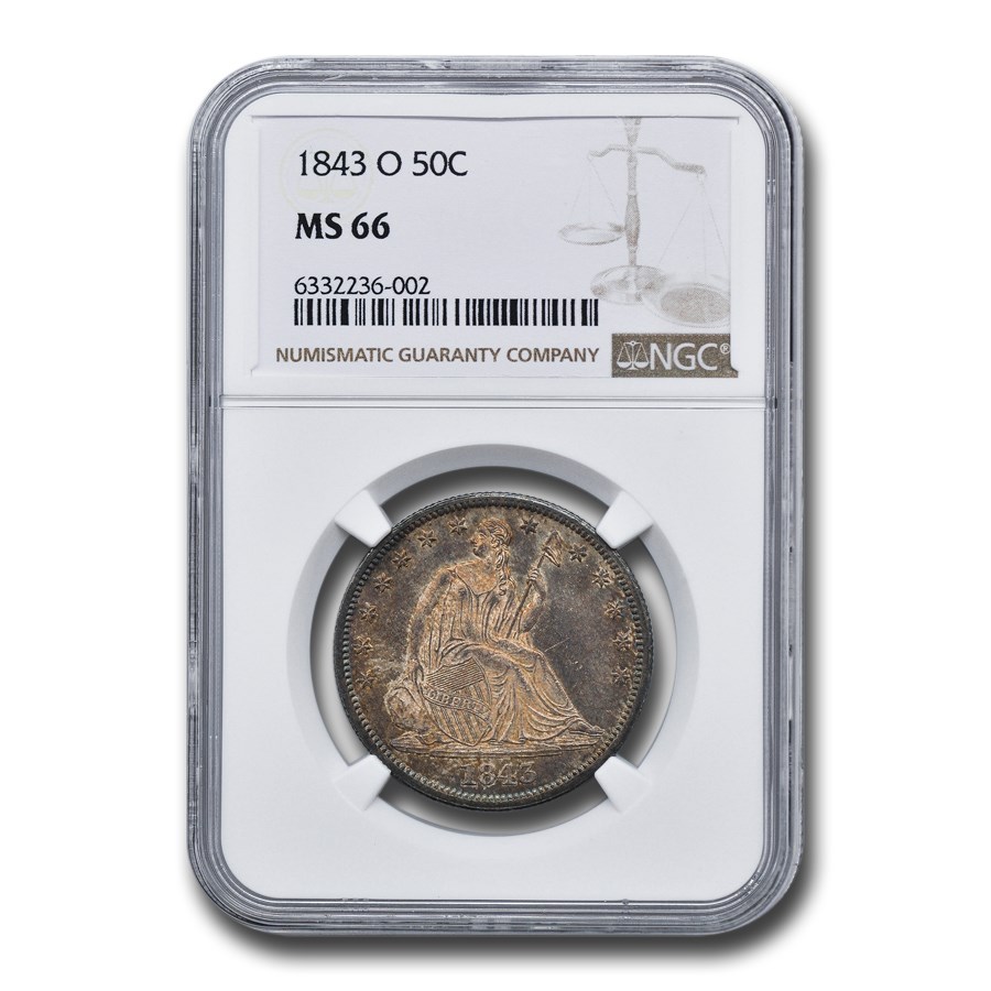 1843ǯ ƥå Хƥ ϡ 顼  50 С  ͳν  ꥫ罰¤ʾ ˥塼 MS-66 NGC ƥ