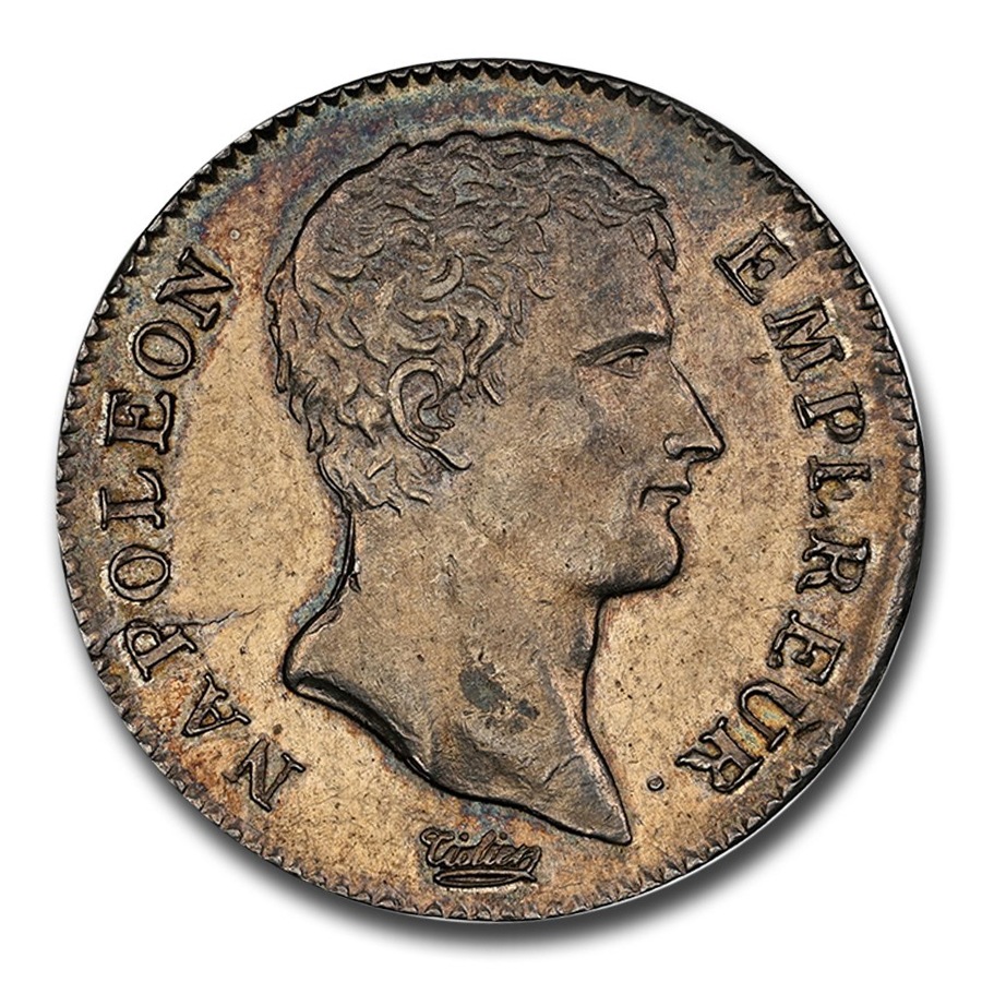 1804-1805年 ナポレオン1世 フランス皇帝 1フラン 銀貨 フランス パリ 