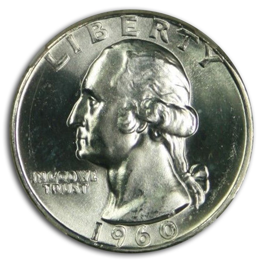 1960年 アメリカ ワシントン クォーター ダラー 銀貨 25セント シルバー 初代アメリカ大統領 ジョージ・ワシントン イーグル アメリカ