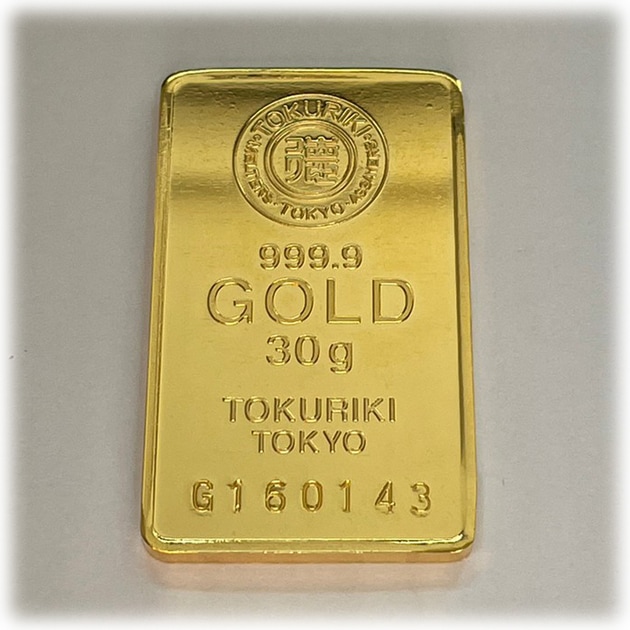 TOKURIKI 徳力 ゴールドバー 30g インゴット 延べ棒の販売
