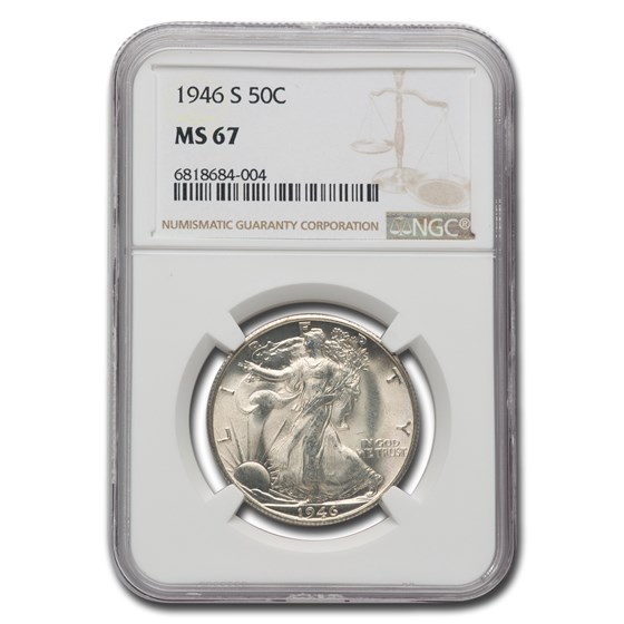 1946ǯ ���������󥰥�Хƥ� �ϡ��ե��顼 ��� 50����� ����С� ������ �������� ����ꥫ�罰��¤ʾ�� ����ե�󥷥��� MS-67 NGC ������ơ���������