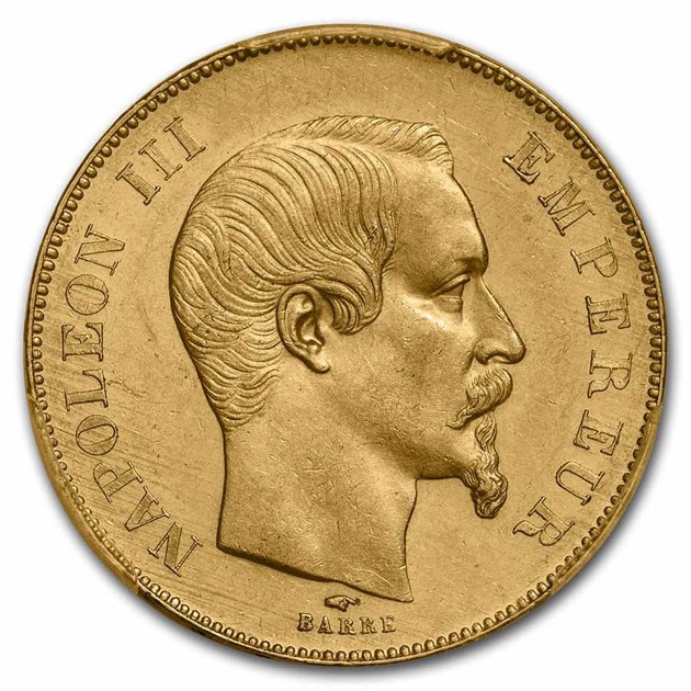 �ʥݥ쥪��3�� 50�ե���� �ե�� �ѥ� 1857ǯ�� MS-62 PCGS ����ƥ�����������