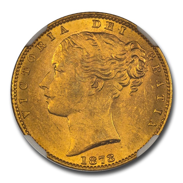 1873 オーストラリア ソブリン金貨 ビクトリア女王 NGC XF DETAILS 