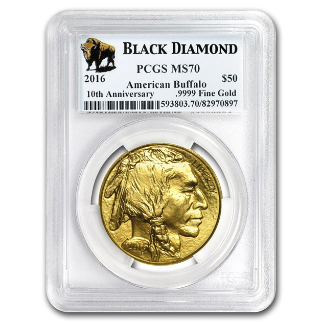 ����ꥫ �Хåե����� ����ǥ������� 1���� 50�ɥ� 2016ǯ�� ����ꥫ¤ʾ��ȯ�� MS-70 PCGS (Black Diamond)