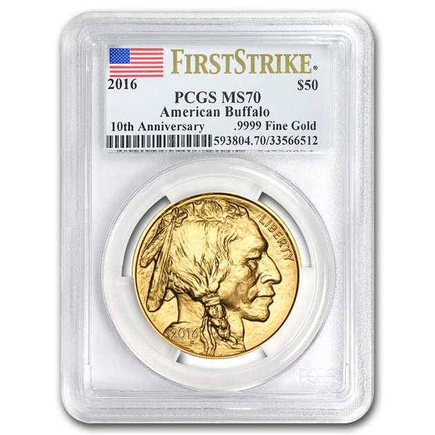 ����ꥫ �Хåե����� ����ǥ������� 1���� 50�ɥ� 2016ǯ�� ����ꥫ¤ʾ��ȯ�� MS-70 PCGS (FirstStrike®, Flag Label)