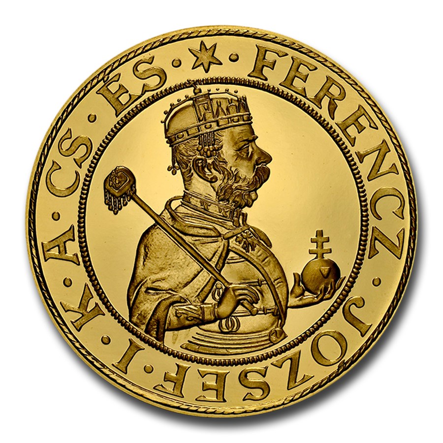 1908年ハンガリー国王フランツ・ヨーゼフ1世ハンガリー銀貨5コロナ