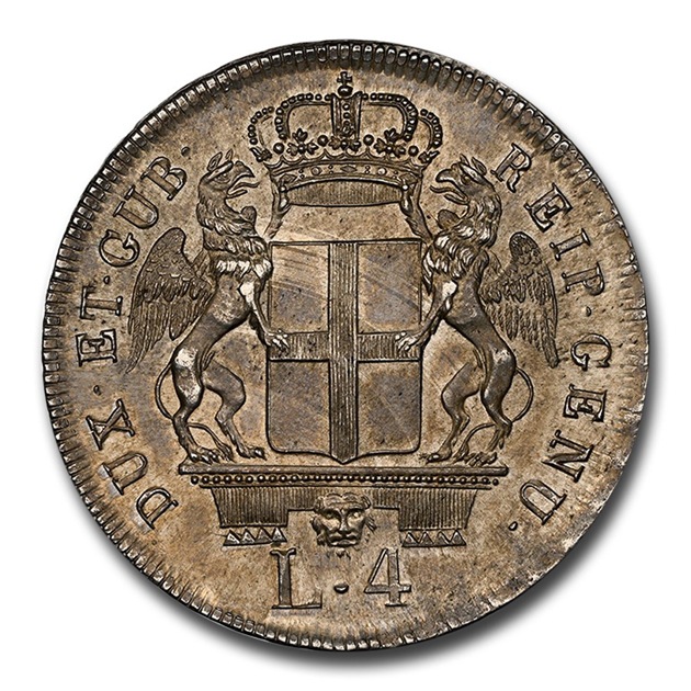 1796ǯ �����ꥢ 4��� ��� �����Υ��� MS-63 NGC ����ƥ�����������