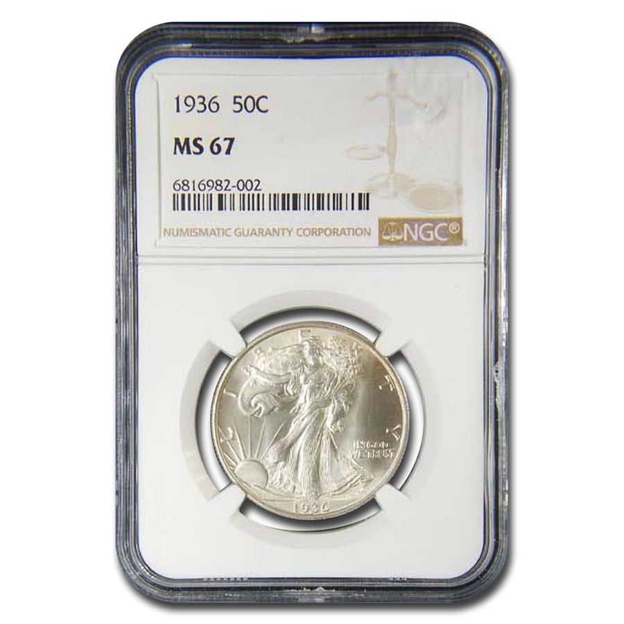 1936ǯ 󥰥Хƥ ϡե顼  50 С   ꥫ罰¤ʾ եǥե MS-67 NGC ơ