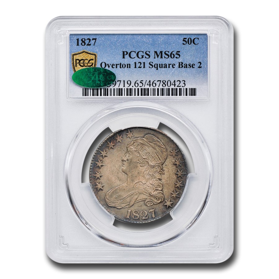 1827ǯ åץ Х ϡ 顼  50  ꥫ罰¤ʾ եǥե MS-65 PCGS CAC (Sq. Base 2, O-121) ƥ 