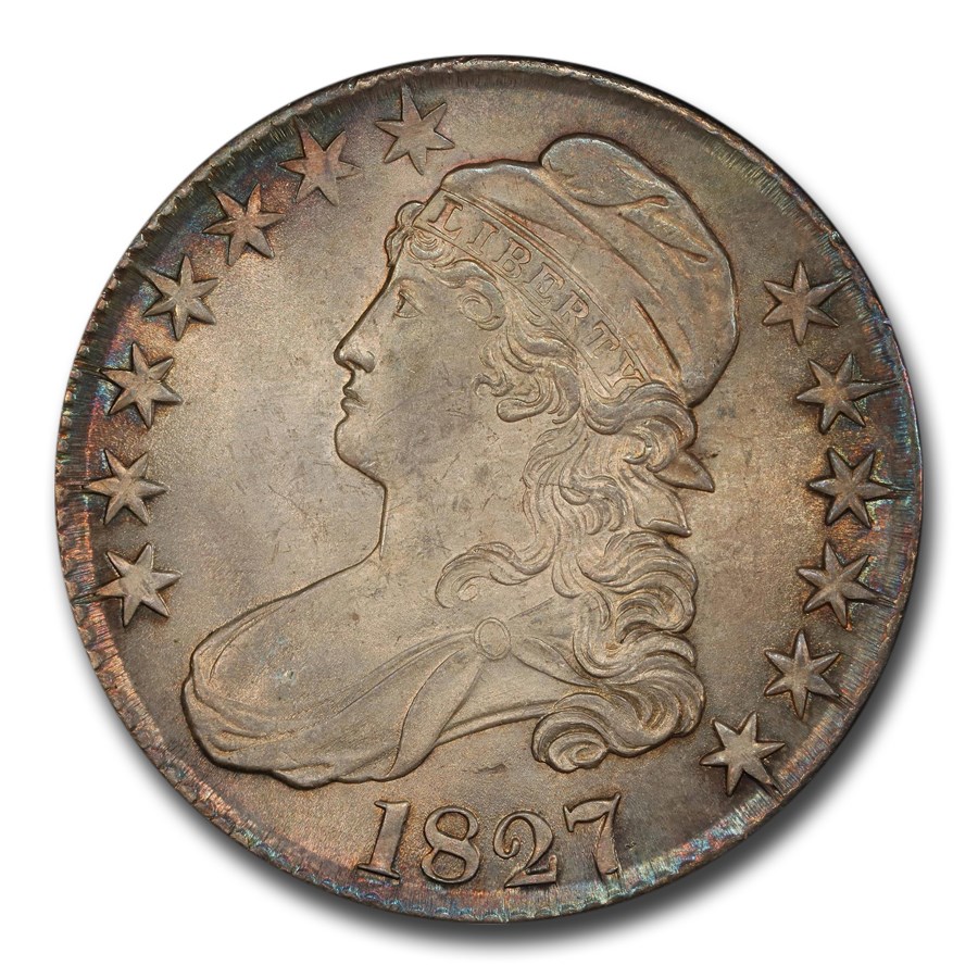 1827ǯ åץ Х ϡ 顼  50  ꥫ罰¤ʾ եǥե MS-65 PCGS CAC (Sq. Base 2, O-121) ƥ 