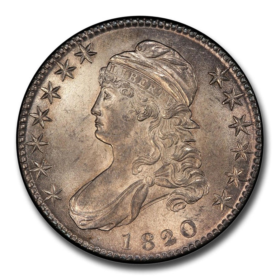 1820/19年 キャップト バスト ハーフダラー 銀貨 50セント イーグル