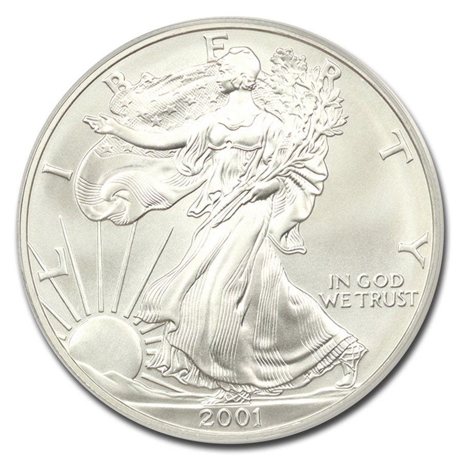2001ǯ �������� ��� 1���� 1�ɥ� ����С� ����ꥫ�󥤡����� �� ��ͳ�ν��� ����ꥫ¤ʾ�� MS-70 PCGS (First Strike)