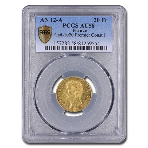 �ʥݥ쥪�󡦥ܥʥѥ�� 20�ե���� �ե�� �ѥ� 1803ǯ�� AU-58 PCGS ����ƥ�����������