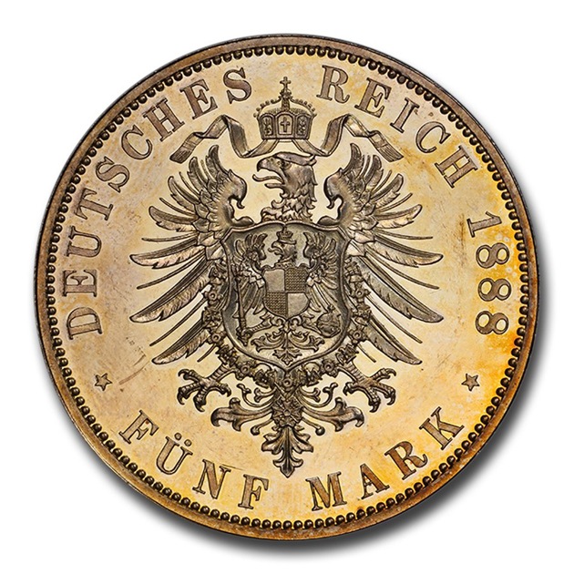 1888ǯ �ɥ��� �ץ������� �ե꡼�ɥ��3�� �ɥ��Ĺ���/�ץ�������� 5�ޥ륯 ��� �ץ������󲦹� �٥���¤ʾ�� PR-64 PCGS ����ƥ�����������