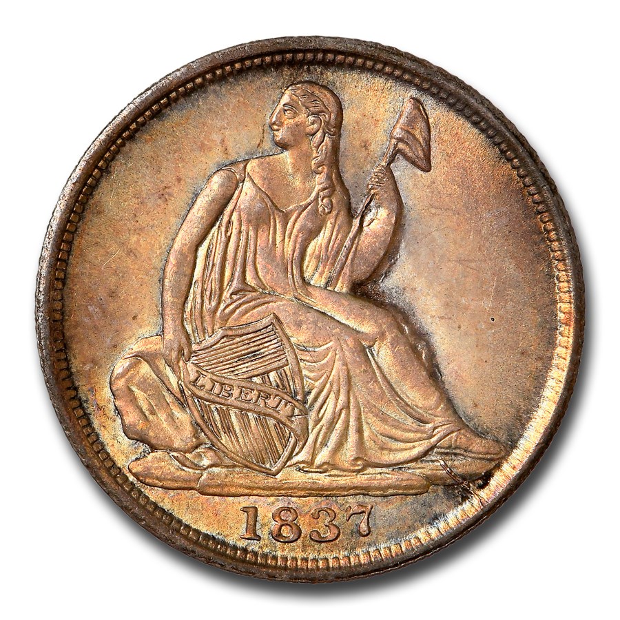 1837ǯ ƥå Хƥ ϡ   5 С   ꥫ罰¤ʾ եǥե MS-67+ NGC (Small Date) ƥ
