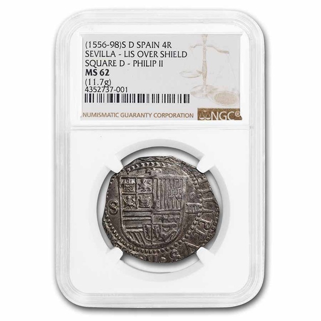 1556-1598ǯ �ե����2�� ���ڥ��� 4�쥢�� ��� ���� ���ڥ��� ���ӥꥢ NGC MS62 ����ƥ�����������