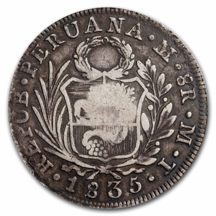 1834-1837ǯ �ե���ԥ� (���ڥ���̱��) 8�쥢�� ��� ��� �ޥ˥� VF-20 PCGS ����ƥ�����������