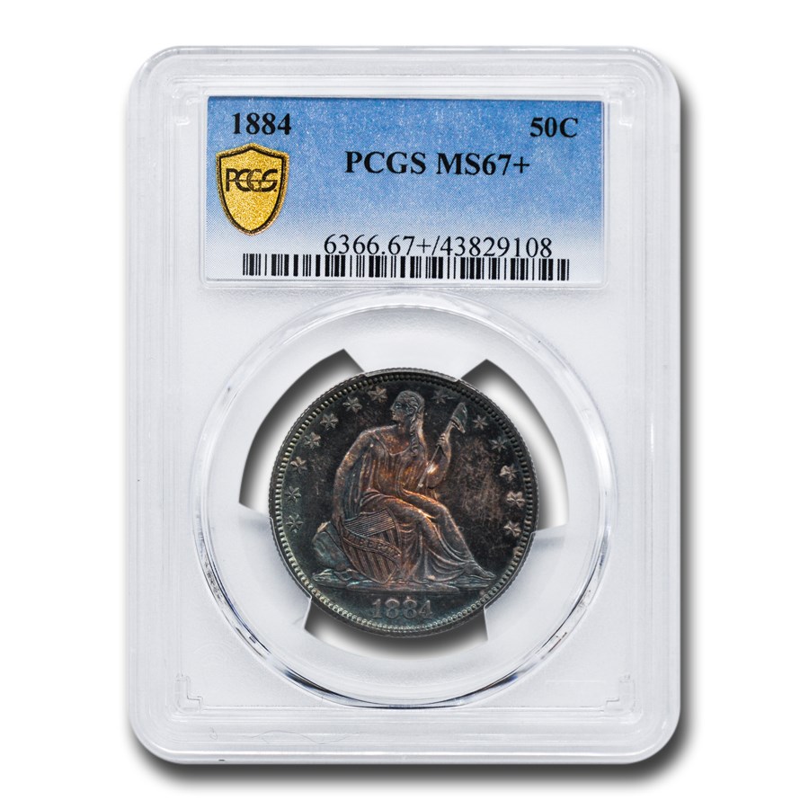 1884ǯ ƥå Хƥ ϡ 顼  50 С  ͳν  ꥫ罰¤ʾ եǥե MS-67+ PCGS ƥ