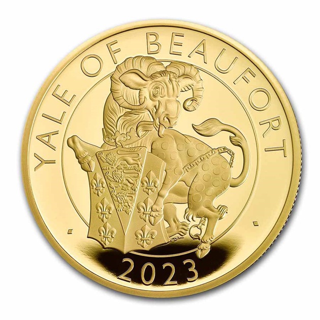 【訳あり特価】2023 英国　チューダービースト　エアレー　１オンス銀貨プルーフ 英国 ロイヤルチューダービースト：ボーフォートのエアレー金貨 1