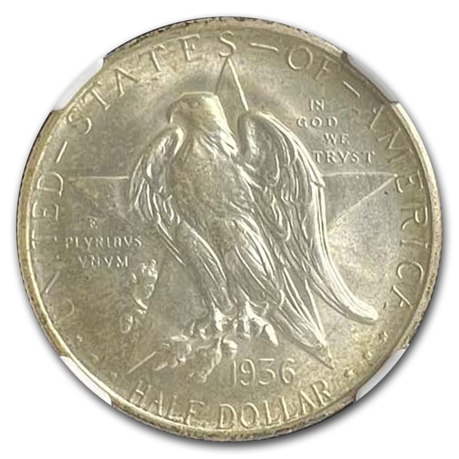 1937年 アメリカ テキサス 100周年 記念 ハーフダラー 銀貨 50