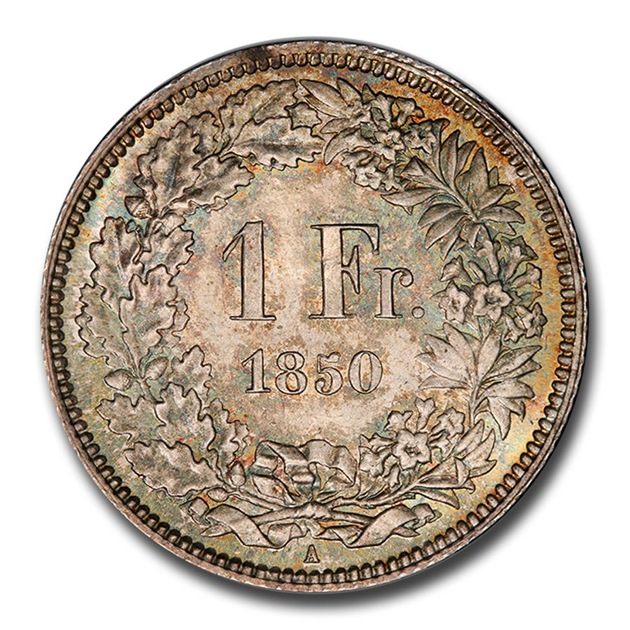 1850ǯ ������ �إ�����ƥ��� 1�ե�� ��� �ѥ�¤ʾ�� �إ�٥ƥ��� MS-66 PCGS ����ƥ�����������