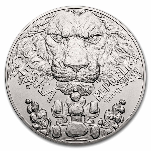 2023年 チェコ ライオン 銀貨 1kg 80ドル チェコ造幣局 ニウエ