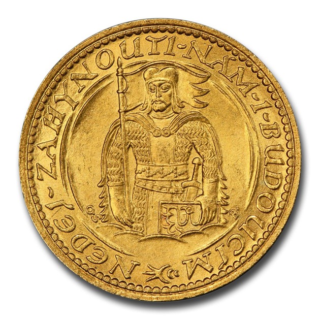 ヴァーツラフ1世 ボヘミア公 ダカット金貨 チェコスロバキア 1923年製