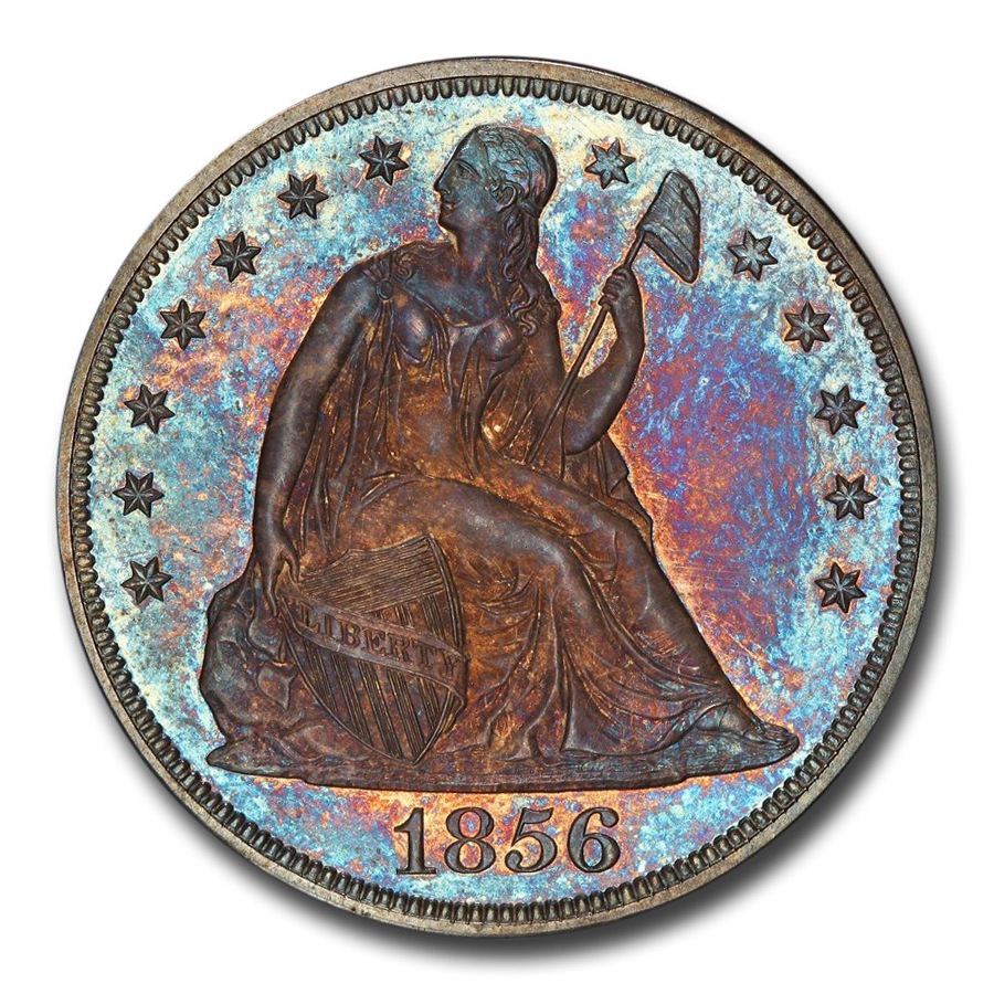 1856ǯ �����ƥå� ��Хƥ� ���顼 ��� 1�ɥ� ��ͳ�ν��� �������� ����ꥫ�罰��¤ʾ�� �ե���ǥ�ե��� PR-65 PCGS CAC ����ƥ�����������