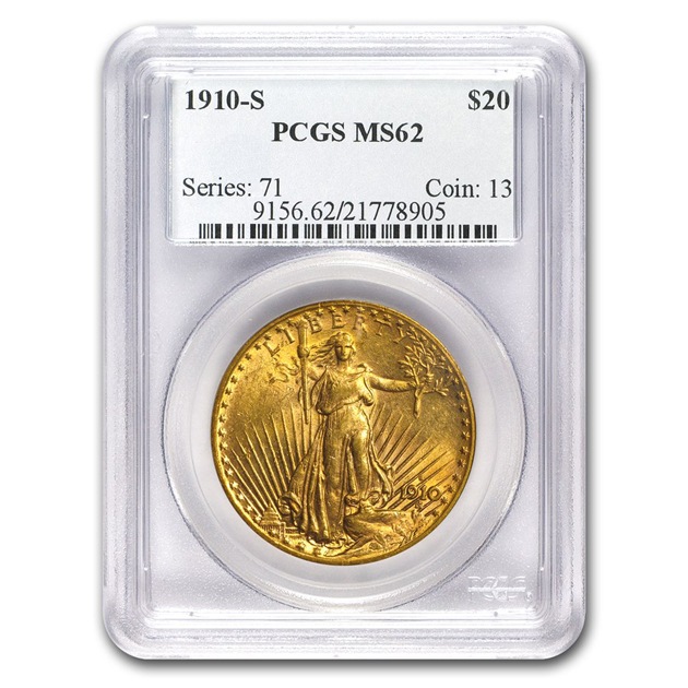 ����ꥫ ����ȥ����ǥ� ���֥� �������� 20�ɥ��� 1910ǯ�� ����ꥫ�罰�� MS-62 PCGS ����ƥ�����������