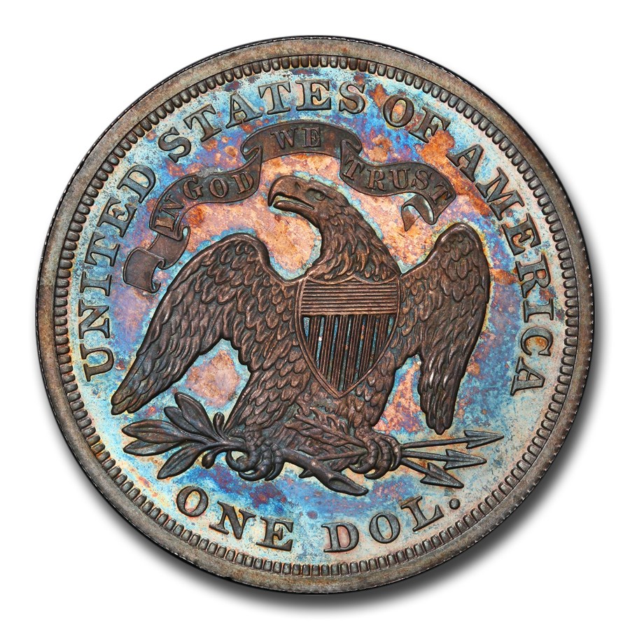 1869ǯ ƥå Хƥ 顼  1ɥ С  ͳν  ꥫ罰¤ʾ եǥե PR-66 PCGS ƥ