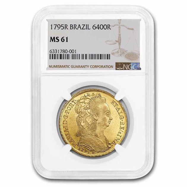 マリア1世 ポルトガル王国女王 6400レイス金貨 ブラジル