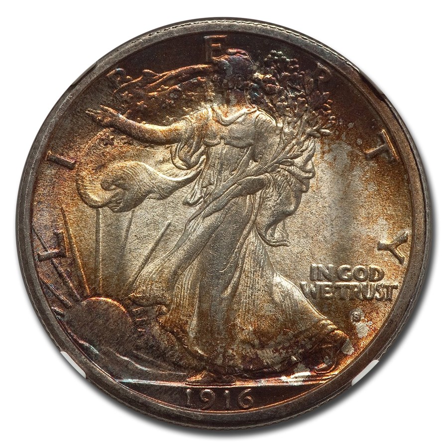 1916ǯ ���������� ��Хƥ� �ϡ��ե��顼 ��� 50����� �������� ����ꥫ�罰��¤ʾ�� ����ե�󥷥��� MS-66 NGC ����ƥ�����������