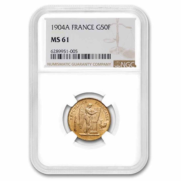 �ե�� ��å������󥸥����� 50�ե�� �ե�� �ѥ�¤ʾ�� 1904ǯ�� MS-61 NGC ����ƥ�����������