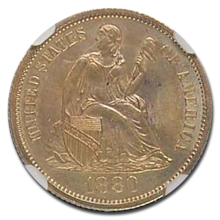 1880ǯ �����ƥå� ��Хƥ� ������ ��� 10����� ����С� ������ ��ͳ�ν��� �������� ����ꥫ�罰��¤ʾ�� �ե���ǥ�ե��� MS-66+ NGC ����ƥ�����������