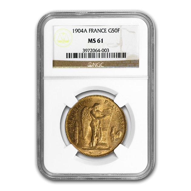 �ե�� ��å������󥸥����� 50�ե�� �ե�� �ѥ�¤ʾ�� 1904ǯ�� MS-61 NGC ����ƥ�����������