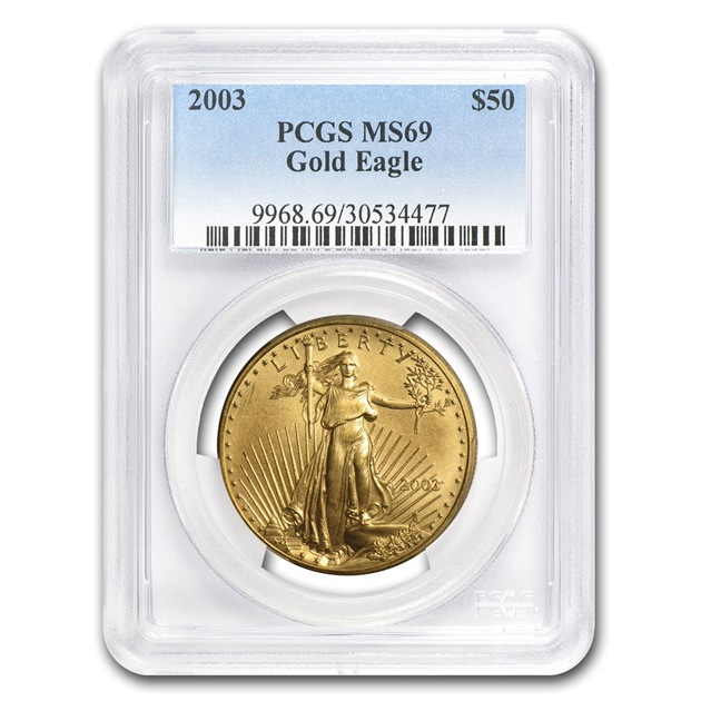 ���������� 1���� 50�ɥ� ����ꥫ�󥤡����� 2003ǯ�� ����ꥫ¤ʾ��ȯ�� MS-69 PCGS