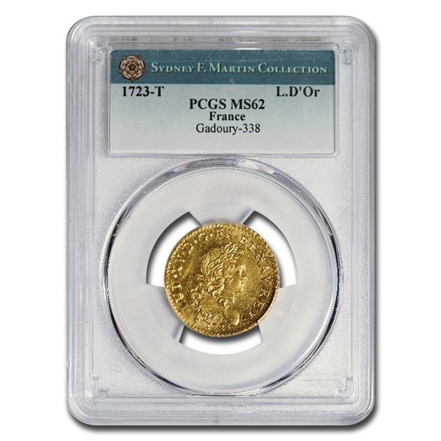 ルイ15世 ルイドール金貨 フランス 1723年製 MS-62 PCGS (Gadoury-338