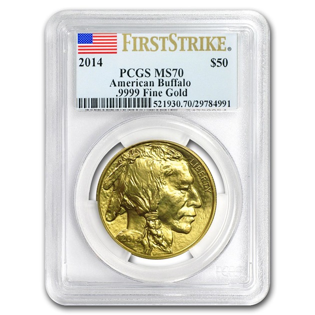 ����ꥫ �Хåե����� ����ǥ������� 1���� 50�ɥ� 2014ǯ�� ����ꥫ¤ʾ��ȯ�� MS-70 PCGS (FirstStrike®)