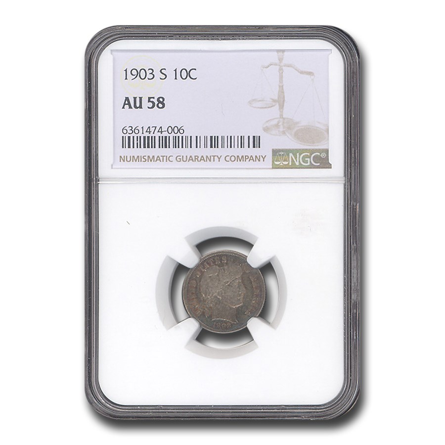 1903ǯ �С��С������� ��� 10����� ����С� ������ ���� �������� ����ꥫ�罰��¤ʾ�� ����ե�󥷥��� AU-58 NGC ����ƥ�����������